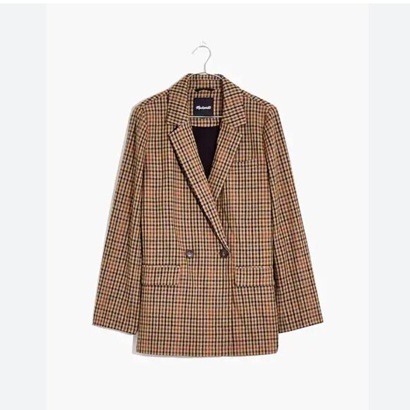 Madewell Plus Dorset Womens Blazer Coster Plaid Size 2X - Picture 2 of 6